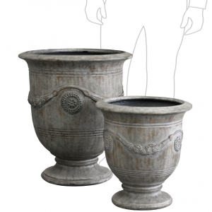 MetroLite Anduze Urn Set 2: Stone Grey