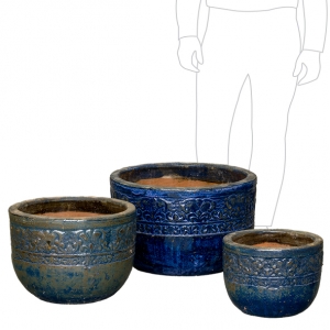 Dynasty Embossed Tub Set 3