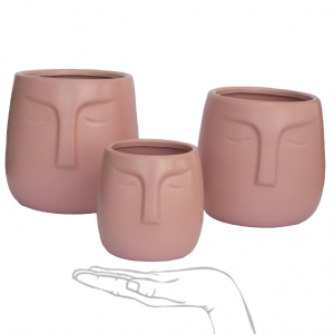 Noah Pot Set 3: Buff Pink (TY023BPS3 - No Selection Required)